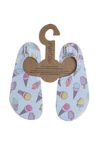 SLIPSTOP Kinder Hausschuhe Badeschuhe PAGATO Eistüten blue