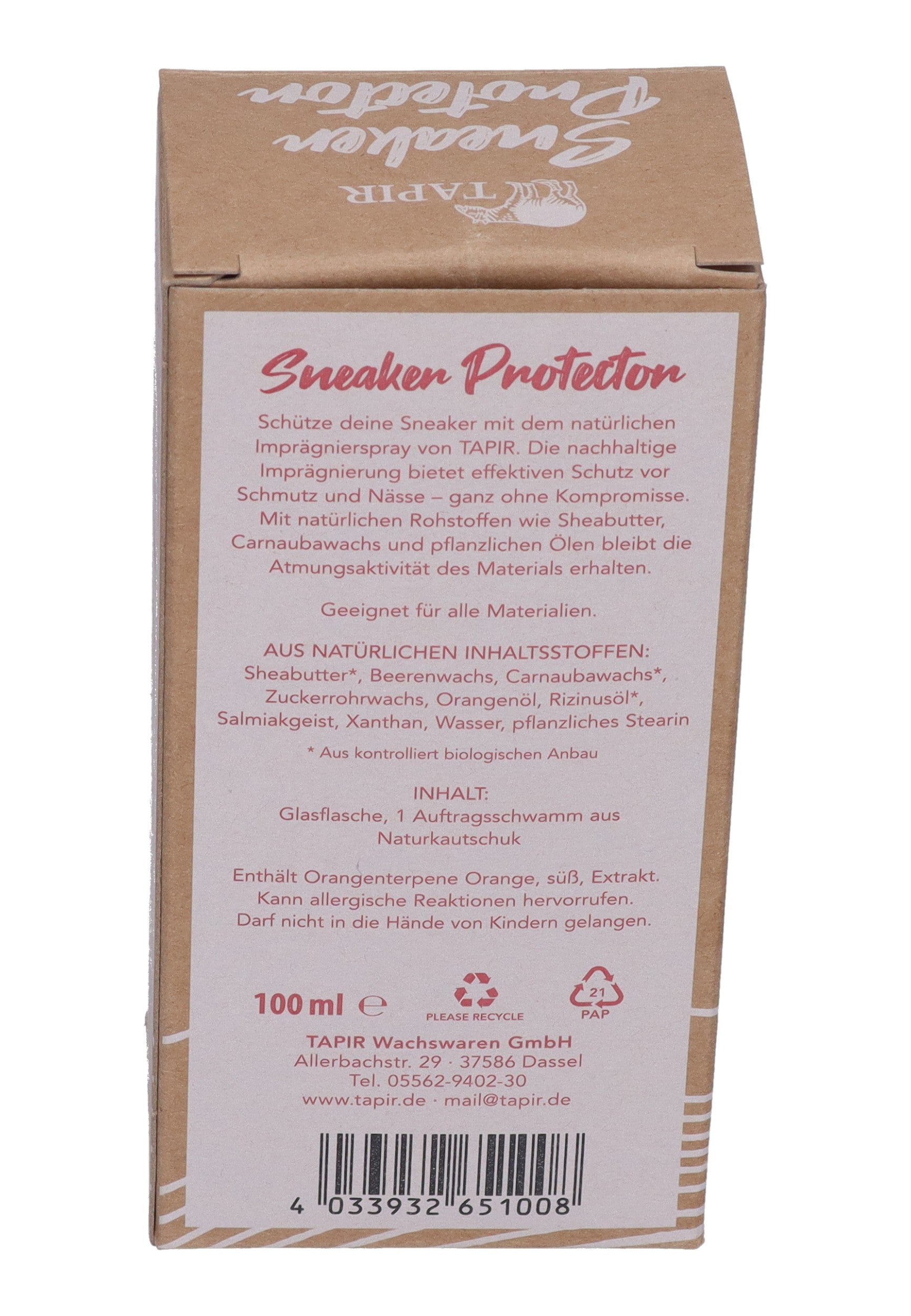 TAPIR - Schuh- und Lederpflege Sneaker Protector 100ml