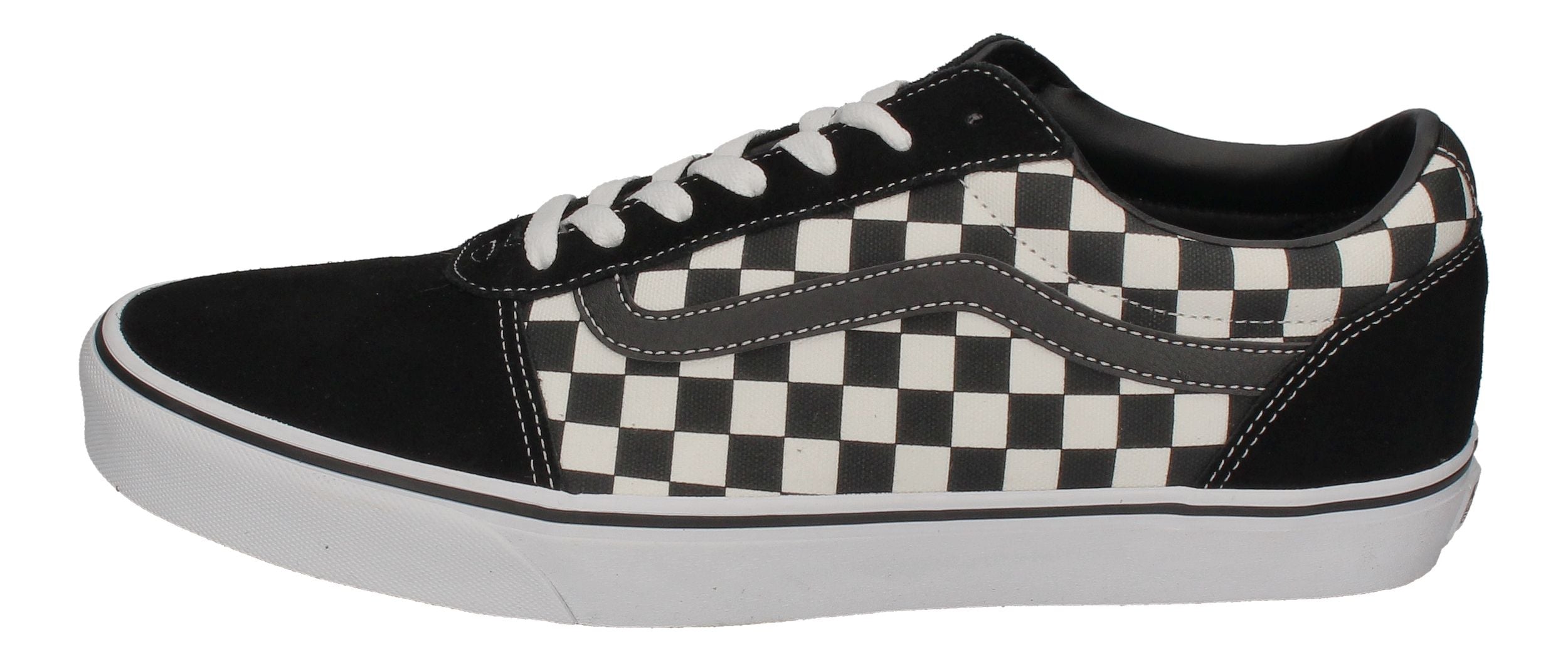 VANS in Übergrößen - WARD (Checkered) black white-1