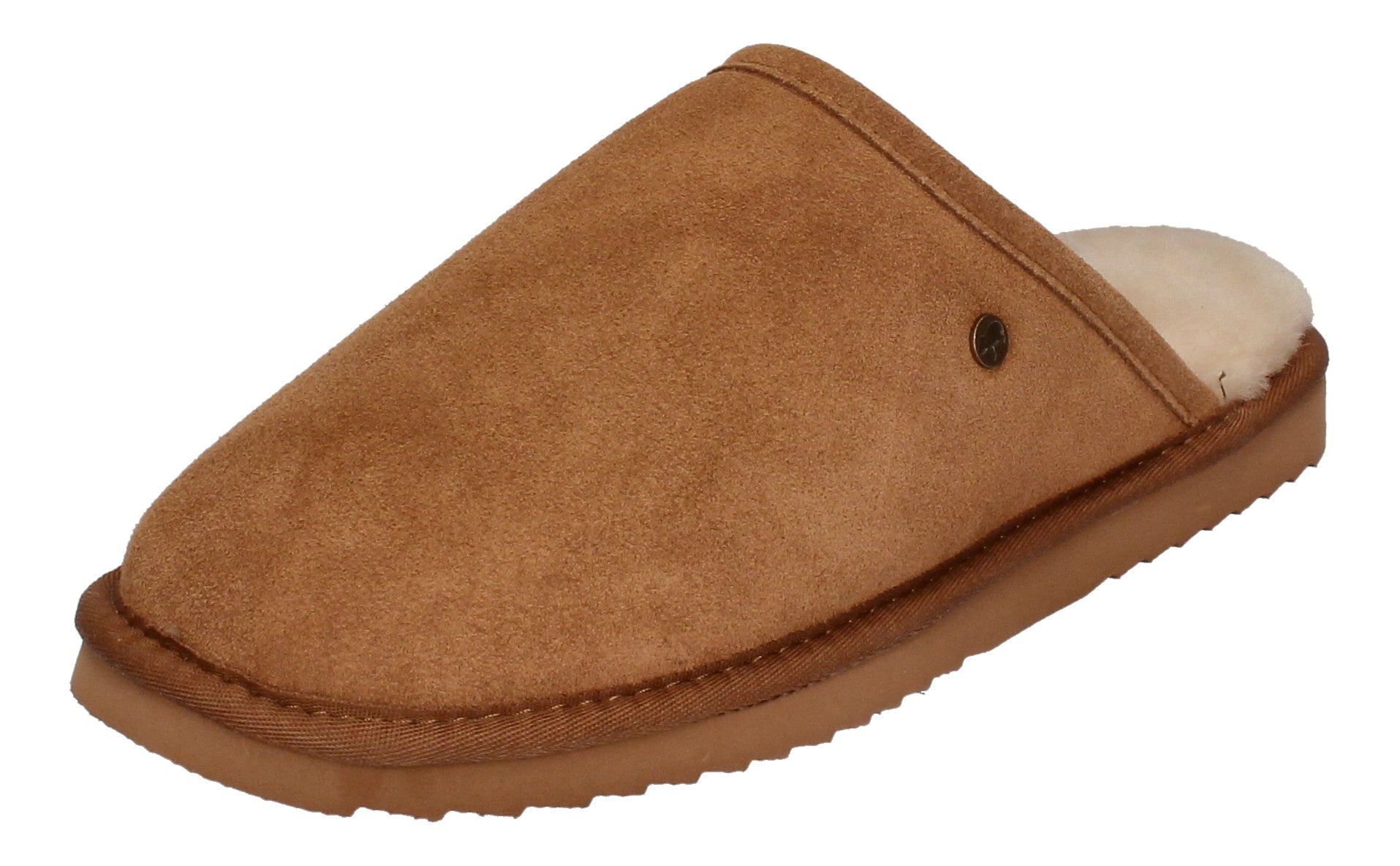 WARMBAT Lammfell Hausschuhe - CLASSIC SUEDE - cognac-0