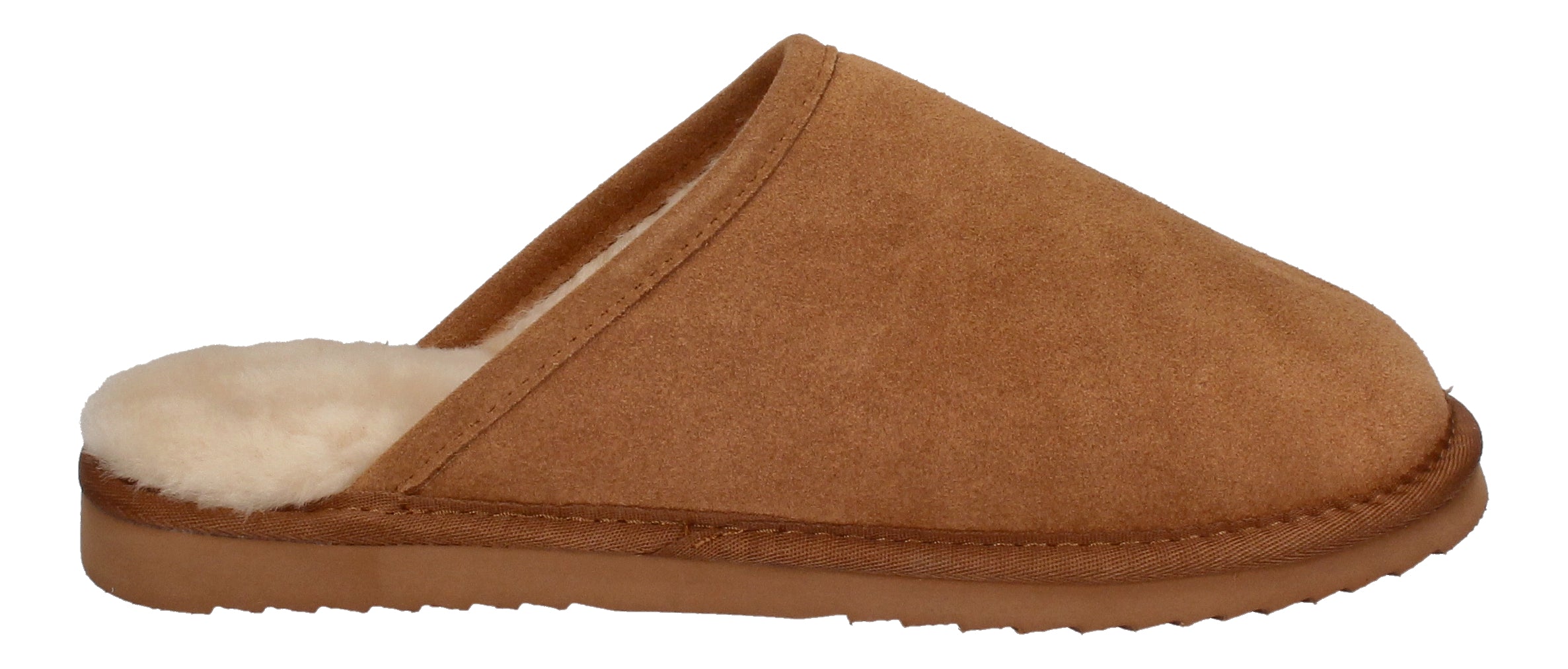WARMBAT Lammfell Hausschuhe - CLASSIC SUEDE - cognac-3