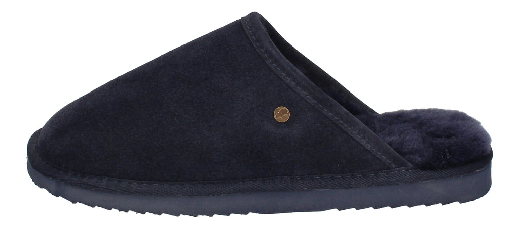 WARMBAT Lammfell Hausschuhe CLASSIC SUEDE dark navy-1