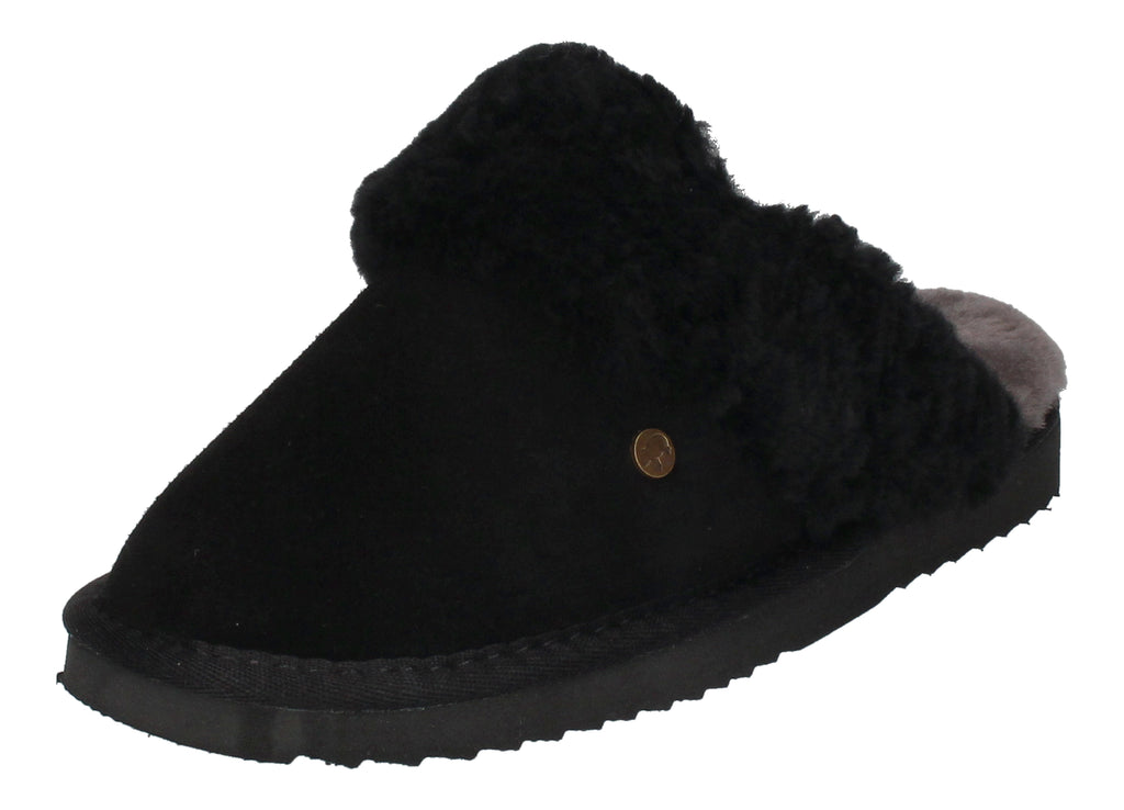 WARMBAT Damenschuhe Hausschuhe FLURRY SUEDE - black-0