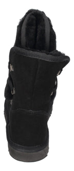 WARMBAT Damenschuhe Schaffell Booties MOONBI SUEDE - black