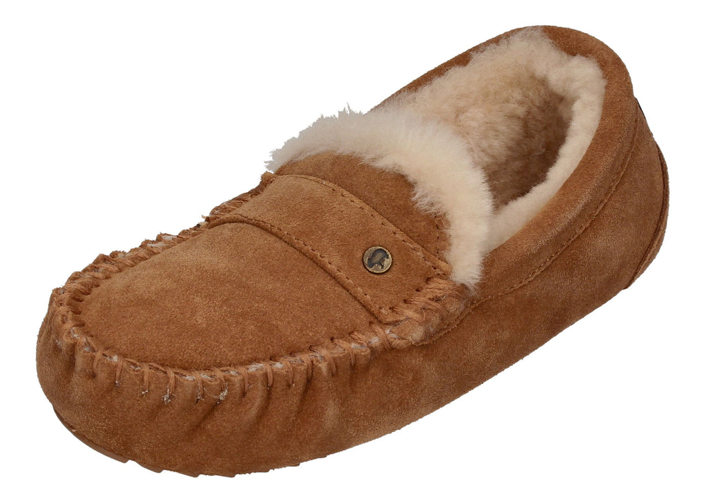 WARMBAT Damenschuhe Hausschuhe NOWRA SUEDE - cognac