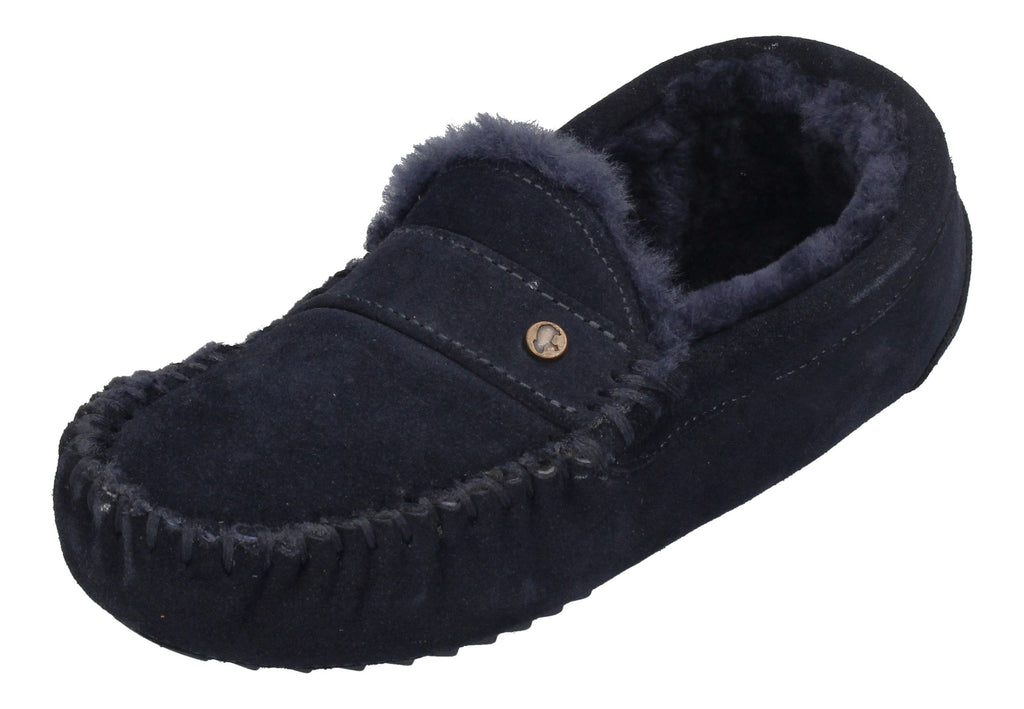 WARMBAT Damenschuhe Hausschuhe NOWRA SUEDE - dark navy