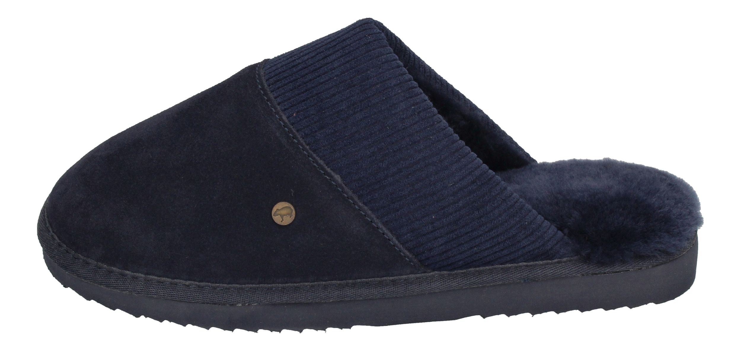 WARMBAT Herren Lammfell Hausschuhe - PERTH - dark navy-1