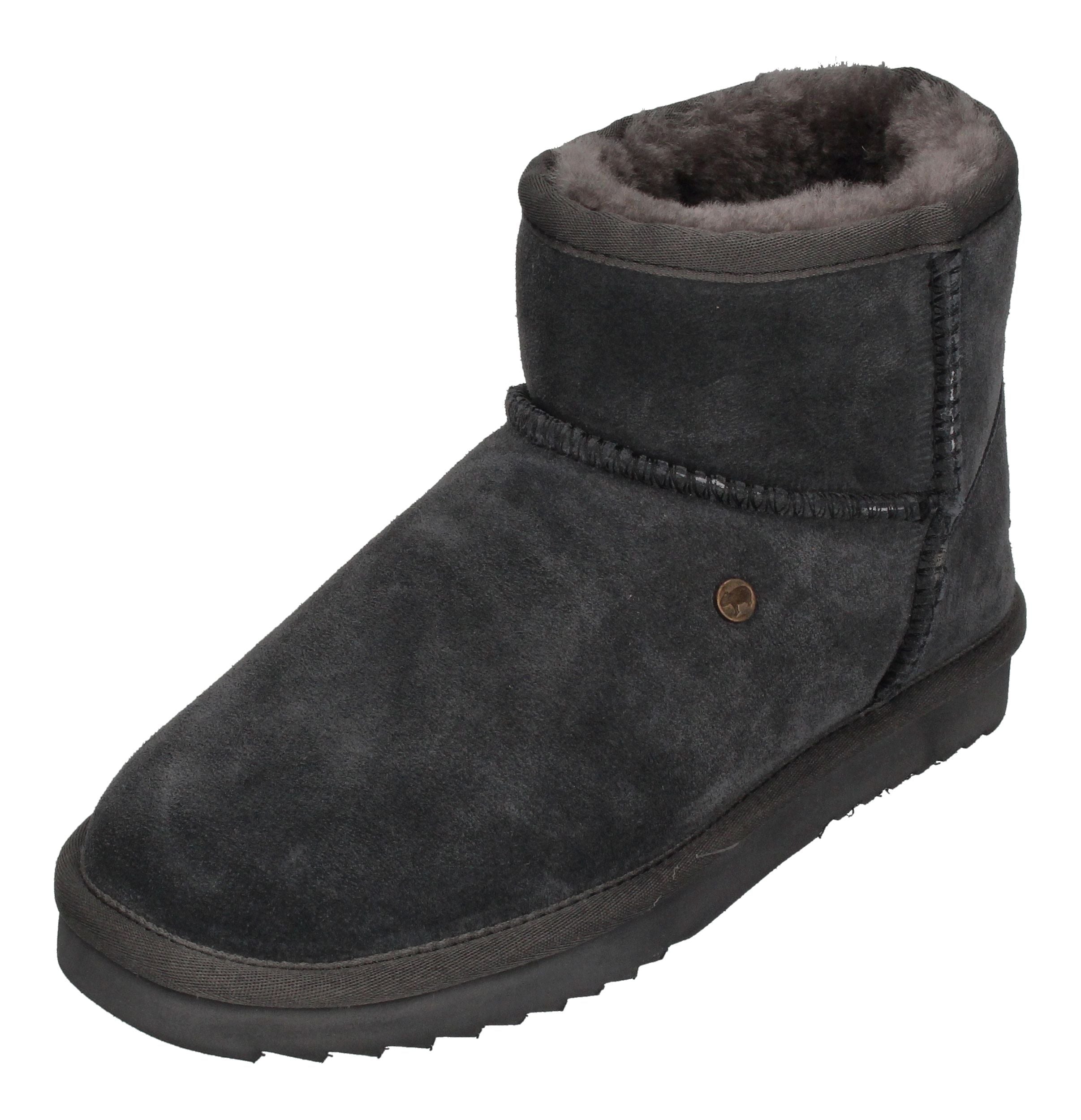 WARMBAT Damenschuhe Schaffell Booties WALLABY - charcoal