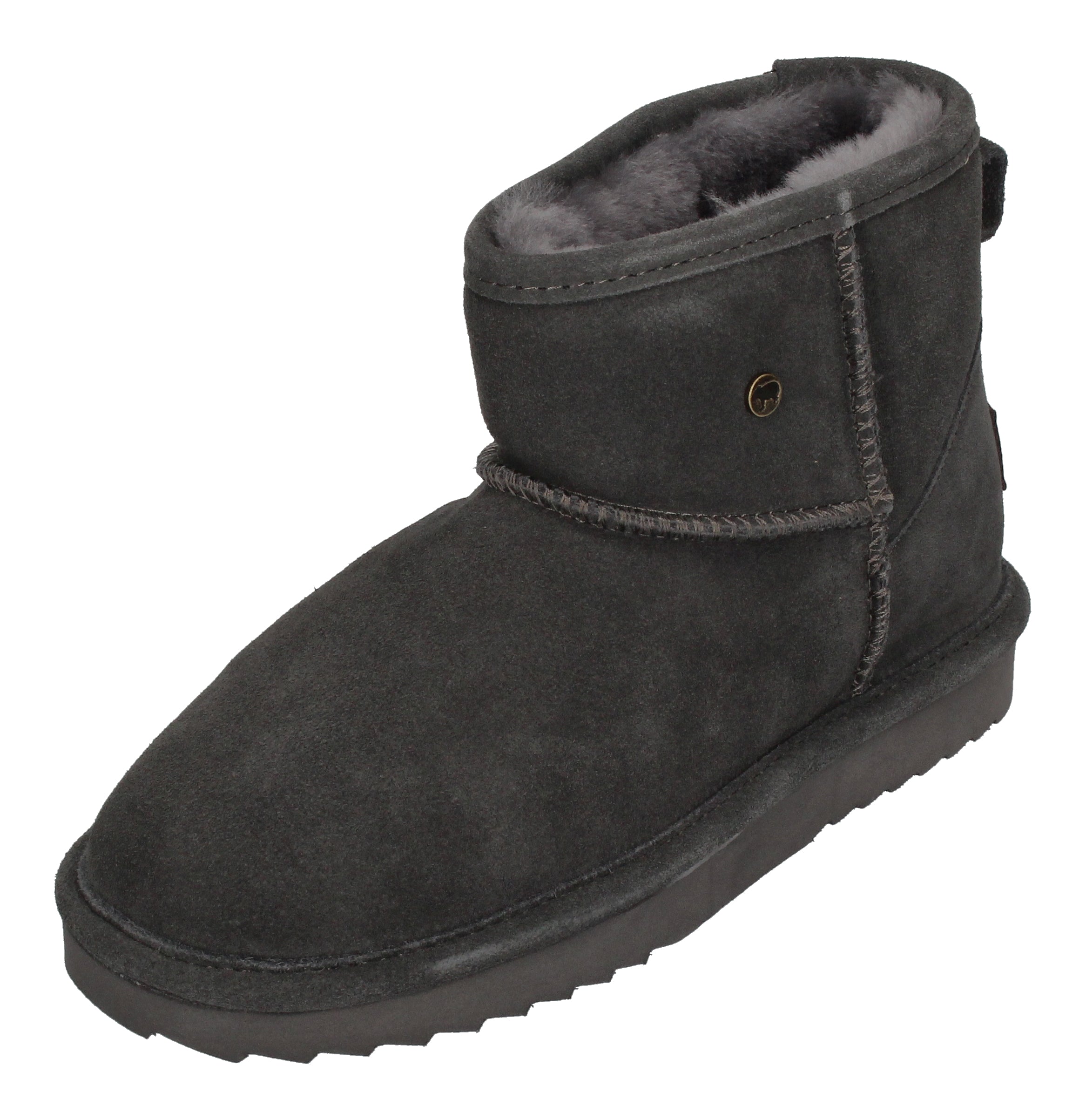 WARMBAT Damenschuhe Schaffell Booties WALLABY - dk grey-0