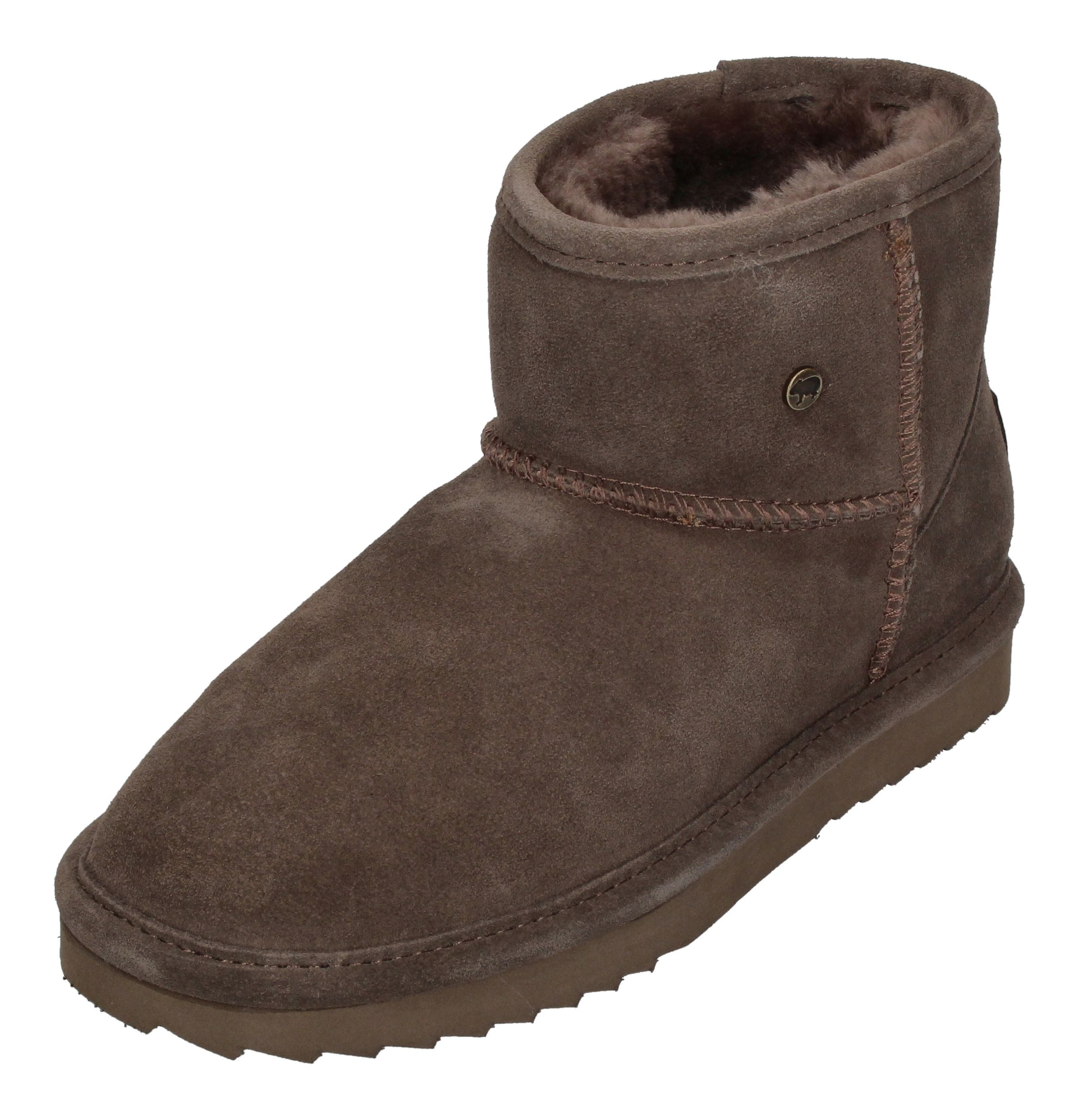 WARMBAT Damenschuhe Schaffell Booties WALLABY - pebble-0
